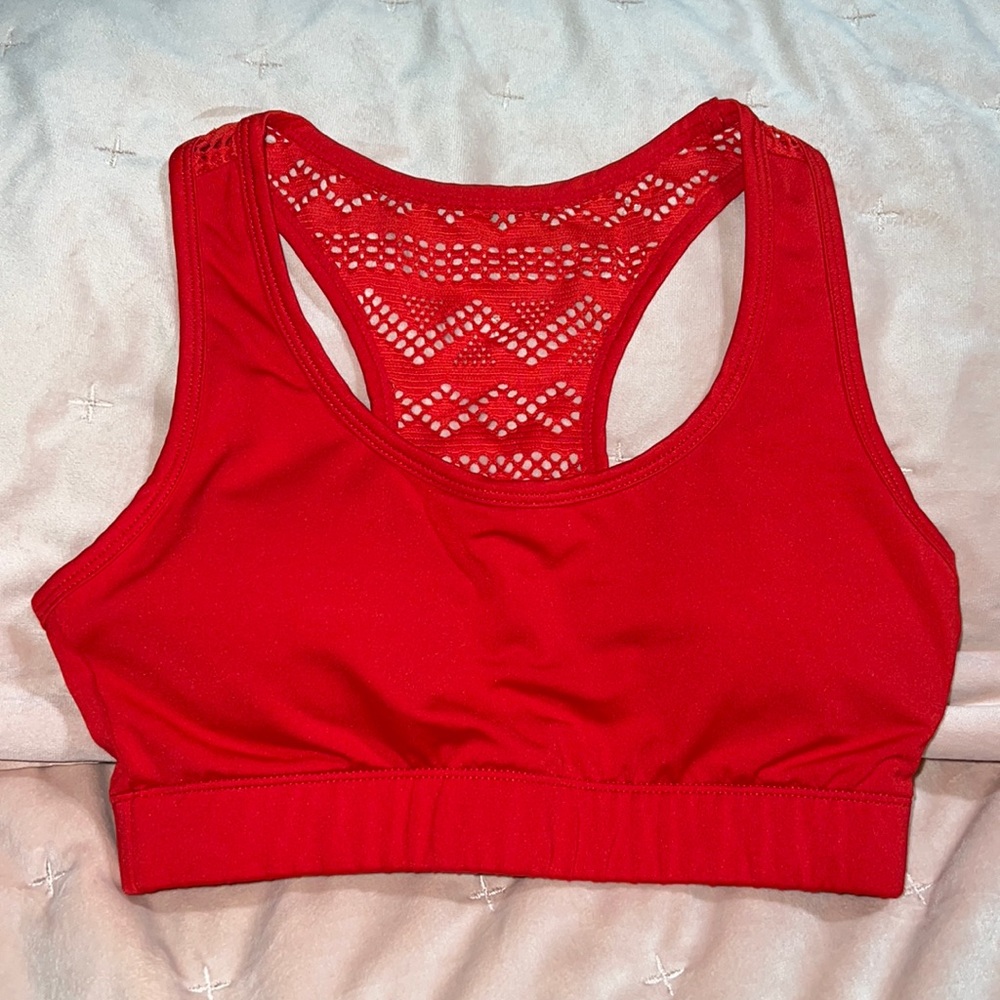 ZYIA Active Red Bomber Sports Bra, size S - Picture 2 of 5